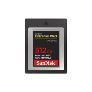 SanDisk Extreme PRO 512GB 1700MB/s CFexpress Card Type B 記憶卡