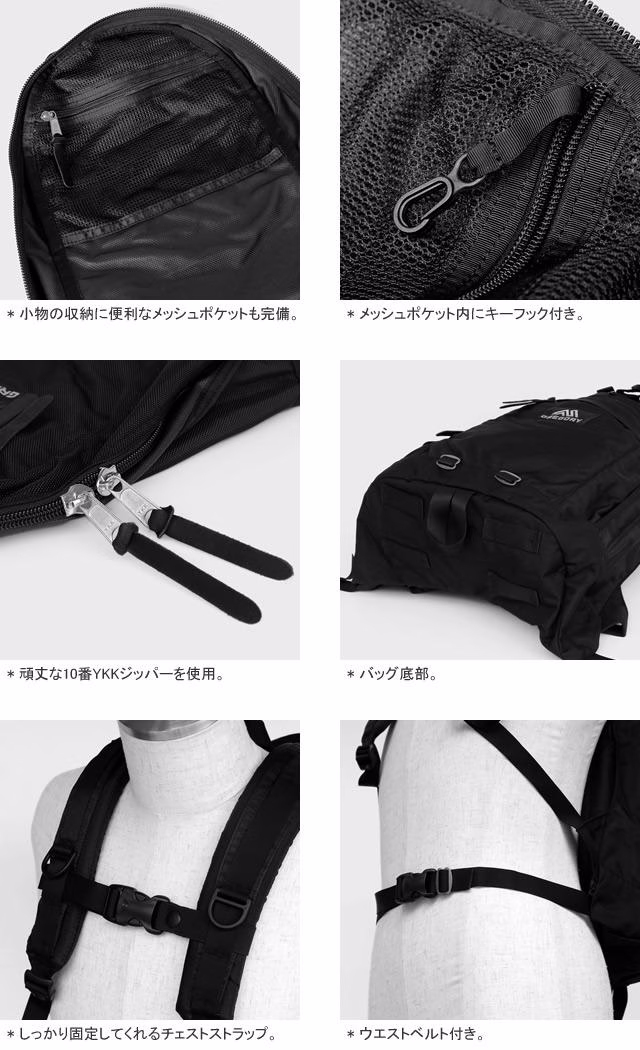 Gregory グレゴリー HD Nylon Day Pack 26L (黑色Black) - Image 6