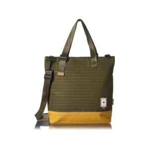 Le Coq Sportif 2 Way Tote Bag - Khaki/Yellow卡其色/黃色